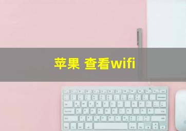 苹果 查看wifi