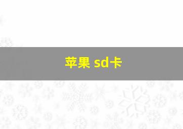 苹果 sd卡