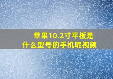 苹果10.2寸平板是什么型号的手机呢视频