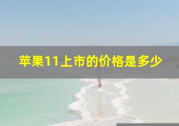 苹果11上市的价格是多少