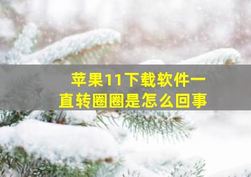 苹果11下载软件一直转圈圈是怎么回事