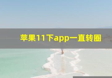 苹果11下app一直转圈