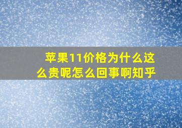 苹果11价格为什么这么贵呢怎么回事啊知乎