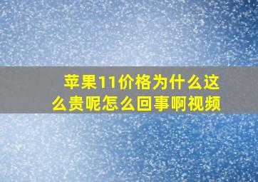 苹果11价格为什么这么贵呢怎么回事啊视频