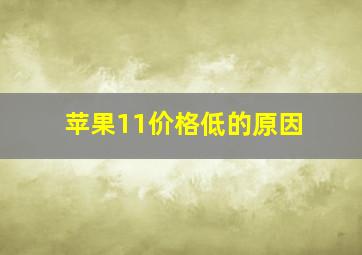 苹果11价格低的原因