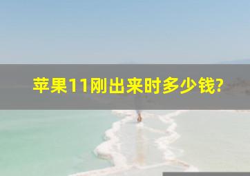 苹果11刚出来时多少钱?