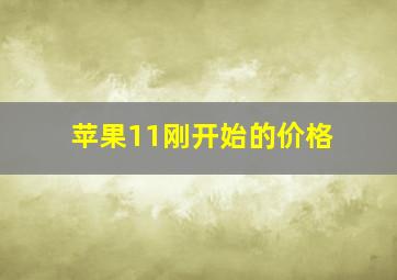 苹果11刚开始的价格