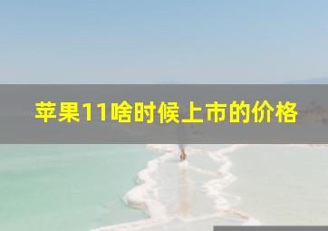 苹果11啥时候上市的价格