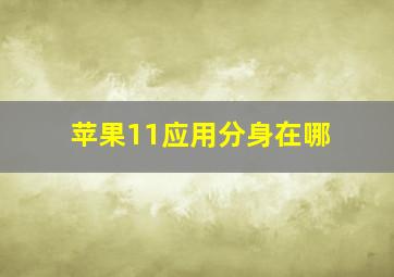 苹果11应用分身在哪