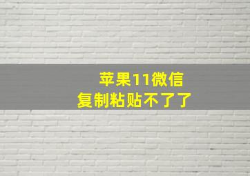 苹果11微信复制粘贴不了了