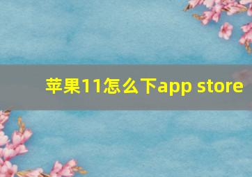 苹果11怎么下app store