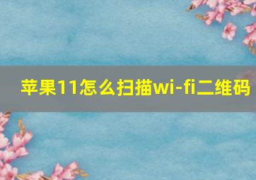 苹果11怎么扫描wi-fi二维码