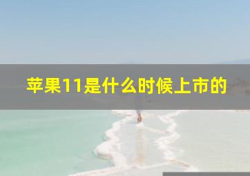 苹果11是什么时候上市的