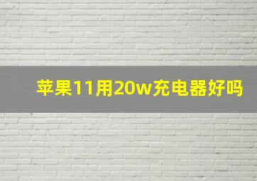 苹果11用20w充电器好吗