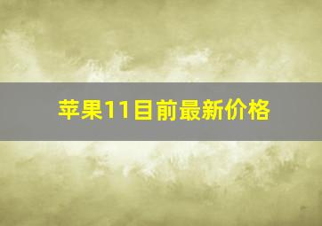 苹果11目前最新价格