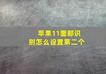 苹果11面部识别怎么设置第二个