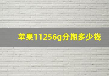 苹果11256g分期多少钱