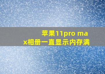 苹果11pro max相册一直显示内存满