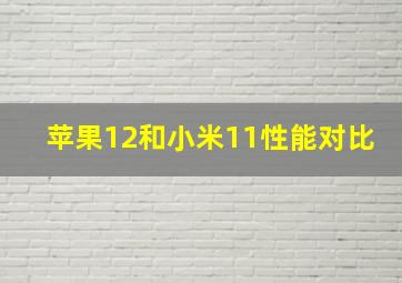 苹果12和小米11性能对比