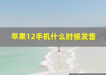 苹果12手机什么时候发售