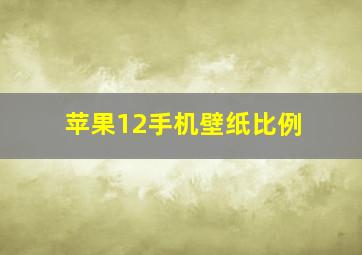 苹果12手机壁纸比例