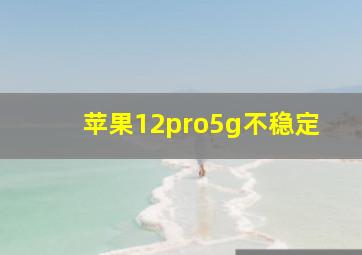 苹果12pro5g不稳定