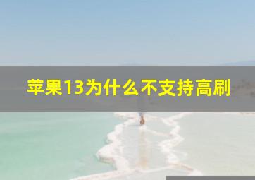 苹果13为什么不支持高刷