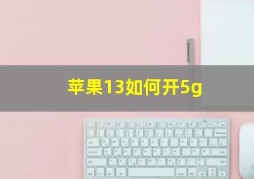 苹果13如何开5g