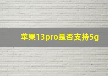 苹果13pro是否支持5g