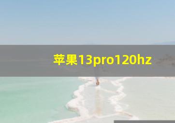 苹果13pro120hz