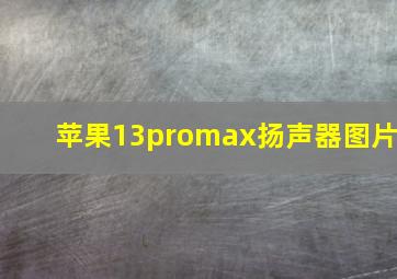 苹果13promax扬声器图片