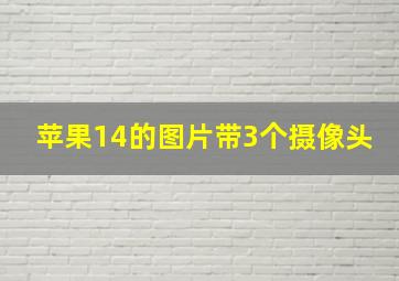 苹果14的图片带3个摄像头