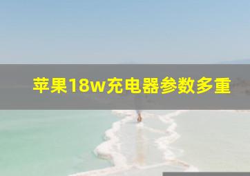 苹果18w充电器参数多重