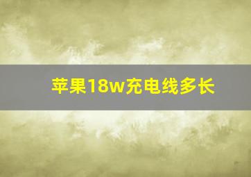 苹果18w充电线多长