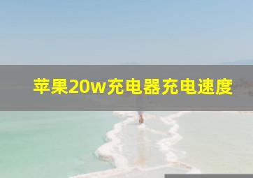 苹果20w充电器充电速度