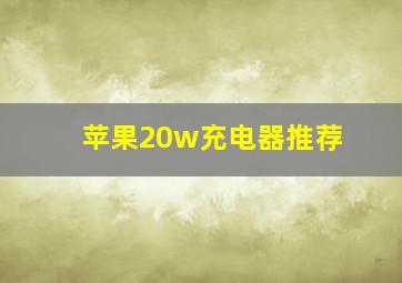 苹果20w充电器推荐