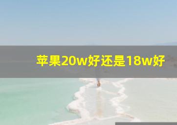 苹果20w好还是18w好