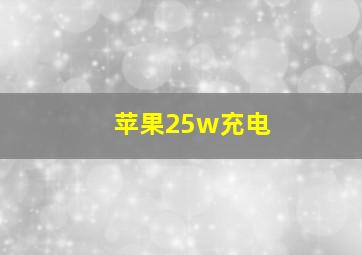 苹果25w充电