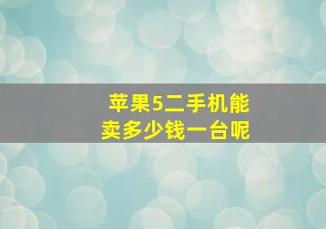 苹果5二手机能卖多少钱一台呢