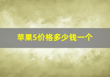 苹果5价格多少钱一个