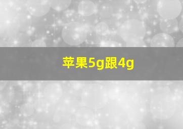 苹果5g跟4g