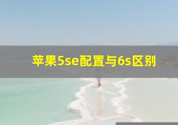 苹果5se配置与6s区别