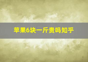 苹果6块一斤贵吗知乎