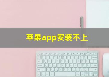 苹果app安装不上