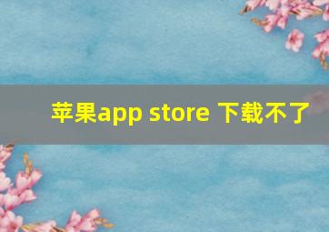 苹果app store 下载不了