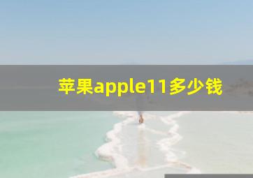 苹果apple11多少钱