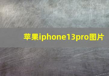 苹果iphone13pro图片