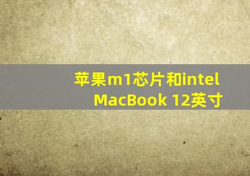 苹果m1芯片和intel MacBook 12英寸