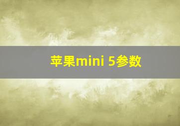 苹果mini 5参数