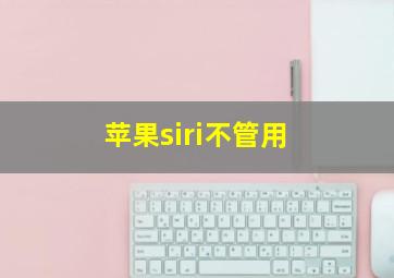 苹果siri不管用